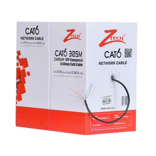كبل داخلي اسود Cat6 23AWG 305M